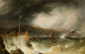 Barco de paquete entrando en el puerto de Anthony Vandyke Copley Fielding