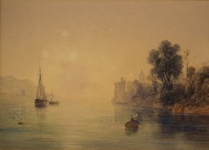 Escena fluvial de Anthony Vandyke Copley Fielding