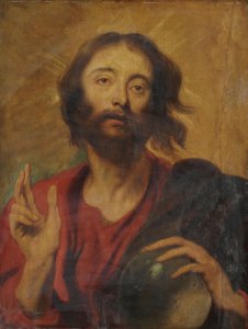 Cristo como salvador del mundo de Anthony van Dyck (after)