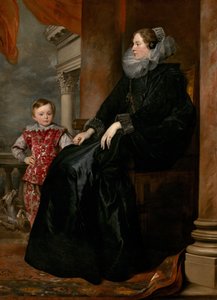 Una noble genovesa y su hijo, c. 1626 de Anthony van Dyck