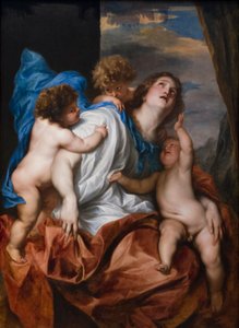 Caridad, c.1627-28 (óleo sobre roble) de Anthony van Dyck