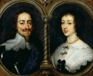Carlos I de Inglaterra y la reina Enriqueta María de Anthony van Dyck