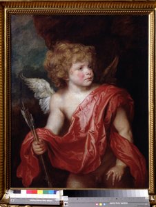"Cupido (Cupido)"" Pintura de Sir Anthonis (Anton o Antoon) van Dyck (1599-1641) Museo Pushkin de Moscú del siglo XVII.