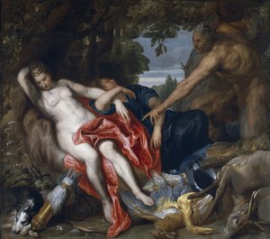 Diana y sus ninfas sorprendidas por un sátiro de Anthony van Dyck