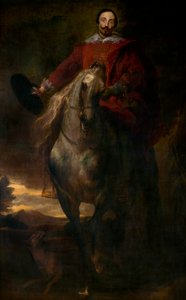 Retrato ecuestre del pintor Cornelis de Wael (óleo sobre lienzo) de Anthony van Dyck