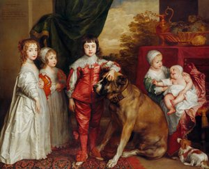 Cinco hijos mayores de Carlos I de Anthony van Dyck