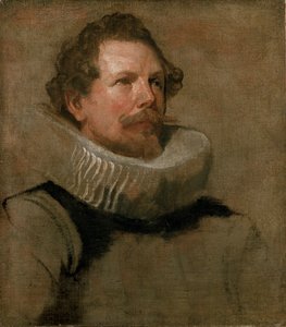 Cabeza de un hombre barbudo con una gorguera de Anthony van Dyck