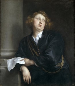 Henricus Liberti ou Hendrik van Groeninghen - Retrato del compositor y organista Henricus Liberti (1610-1669) - Peinture de Sir Anthonis (Anton ou Antoon) van Dyck (1599-1641) - 1627-1632 - Óleo sobre lienzo - 107x97 cm-Museo del Prado, Madrid de Anthony van Dyck