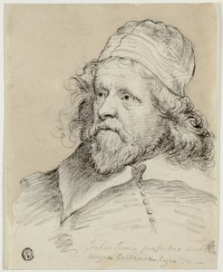 Inigo Jones (recto); Boceto de cabeza femenina (verso) de Anthony van Dyck