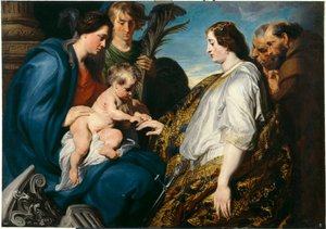 El matrimonio místico de Santa Catalina de Anthony van Dyck