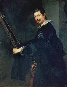 Hombre con laúd, retrato del músico Jacob Gaultier, laudista de la corte inglesa de Anthony van Dyck