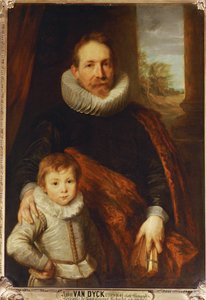 Retrato de un padre y su hijo, también conocido como Guillaume Richardot ... de Anthony van Dyck