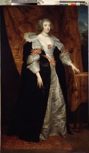 ""Retrato de una mujer de la nobleza holandesa"" Pintura de Sir Anthonis (Antoine, Anthony o Antoon) van Dyck (1599-1641) Museo Estatal del siglo XVII Arkhangelskoye Estate, Moscú
