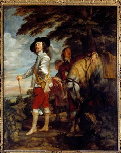 Retrato de Carlos I Stuart (1600 - 1649), Rey de Inglaterra, cazando de Anthony van Dyck