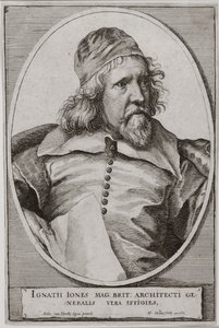 Retrato de Inigo Jones (1573-1652) grabado por Wenceslaus Hollar (1607-77) 1655 de Anthony van Dyck