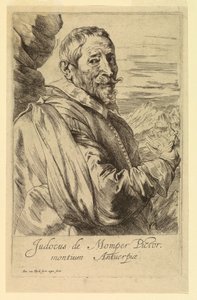 Retrato de Josse de Momper, de Icones Principum Virorum de Anthony van Dyck