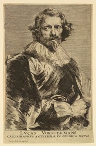 Retrato de Lucas Vorsterman I, de los Icones Principum Virorum de Anthony van Dyck