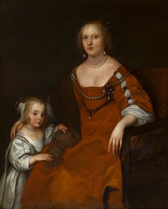 Retrato de Margaret Howard, condesa de Carlisle (1618-1664) y Lady Diana Russell, quien se convirtió en Lady Allington (1652-1701), c.1654-53 (óleo sobre lienzo) de Anthony van Dyck