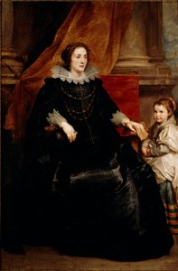 Retrato de una dama de calidad y su hija de Anthony van Dyck