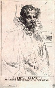 Retrato del artista Pieter Bruegel el Joven, 1564-1636, principios del siglo XVII de Anthony van Dyck