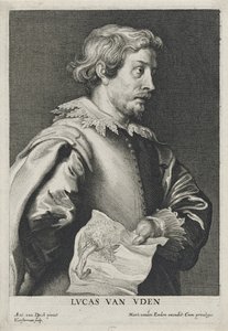 Lucas van Uden, 1630-1640 grabado por Lucus Vorsterman (1595-1675) de Anthony van after Dyck
