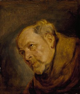 Cabeza de un monje (Jan Malderus, obispo de Amberes, como San Buenaventura) de Anthony van Dyck