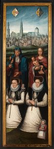 Detalle del retrato de Juan Pardo II y sus esposas Anna Ingenieulandt y Maria Anchemant