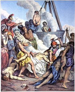 Martirio de los Macabeos, mediados del siglo XIX (ilustración) de Antoine (after) Dieu