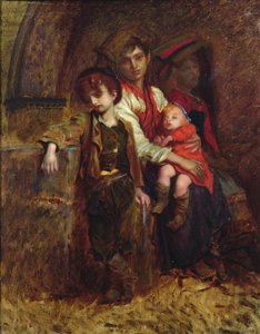 Una familia de campesinos de Antoine Auguste Ernest Herbert or Hebert