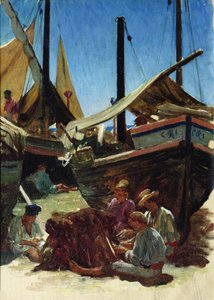 Anzio, el puerto de Antoine Auguste Ernest Herbert or Hebert