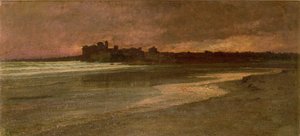 Nettuno, atardecer en la playa de Antoine Auguste Ernest Herbert or Hebert