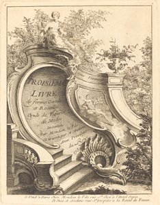 Troisieme livre de formes Cartels et Rocailles Página de título de Antoine Aveline