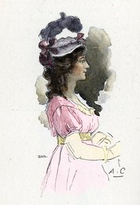 Retrato de Josefina de Beauharnais (1763-1814) Dibujo de Antoine Calbet extraído de "Napoleón y las mujeres" de Masson de Antoine Calbet