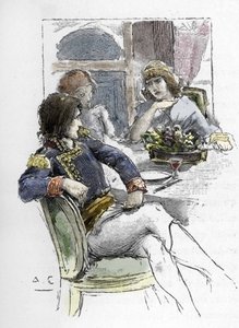 La cantante Giuseppina Grassini (1773-1850) era joven en presencia de Berthier, en la habitación del primer cónsul Napoleón Bonaparte, que se convirtió en su amante.