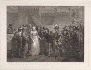 Catherine van Valois y koning Hendrik V van Engeland La princesa Catalina de Francia presentó a Enrique V de Inglaterra (...) (título sobre objeto)