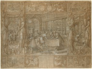 Matrimonio de Enrique II y Catalina de Médicis, La dote de Antoine Caron