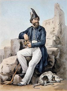 Un soldado barbudo de Antoine Charles Horace Vernet