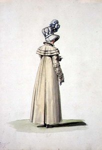 Mujer elegante con sombrero, ilustración de 