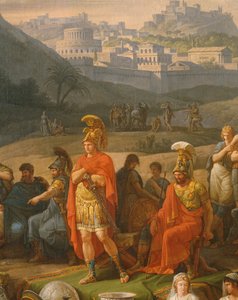 Juegos funerarios en honor a Patroclo, detalle de héroes griegos, c.1790