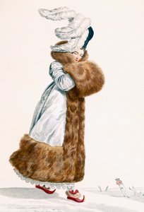 Vestido de patinaje sobre hielo, grabado por Georges Jacques Gatine (1773-1831), c.1797 de Antoine Charles Horace Vernet