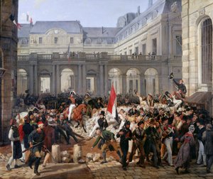 El Duque de Orleans deja el Palais-Royal y va al Hotel de Ville el 31 de julio de 1830, 1832