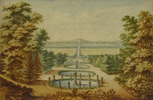 Vista escénica de jardines de Antoine Claude Fleury