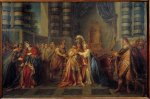 Cleopatra tragando el veneno de Antoine Coypel