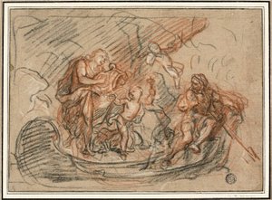 Orfeo en el río Estigia de Antoine Coypel