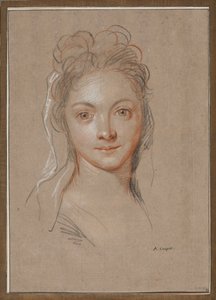 Mujer joven de frente de Antoine Coypel