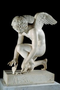 El Amor o "El Amor tomando una mariposa" Escultura de mármol de Antoine Denis Chaudet (1763-1810) 1817 París, Museo del Louvre de Antoine Denis Chaudet