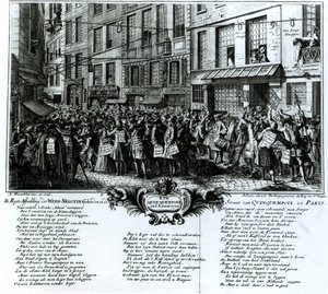 Rue Quinquempoix en 1720 de Antoine Humblot