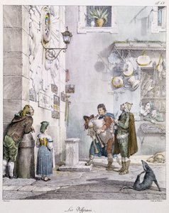 Los gaiteros, por Antoine-Jean-Baptiste Thomas. Siglo XIX. de Antoine Jean Baptiste Thomas