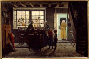 Interior de tienda Pintura de Antoine Jean Bail (1830-1918) 1859 Lyon, Museo de Bellas Artes de Antoine Jean Bail