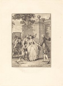 La confianza de las bellas almas de Antoine Jean Duclos after Jean Michel Moreau